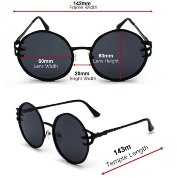 Gothic Round Claw Goth Sunglasses - Picture 6 of 8